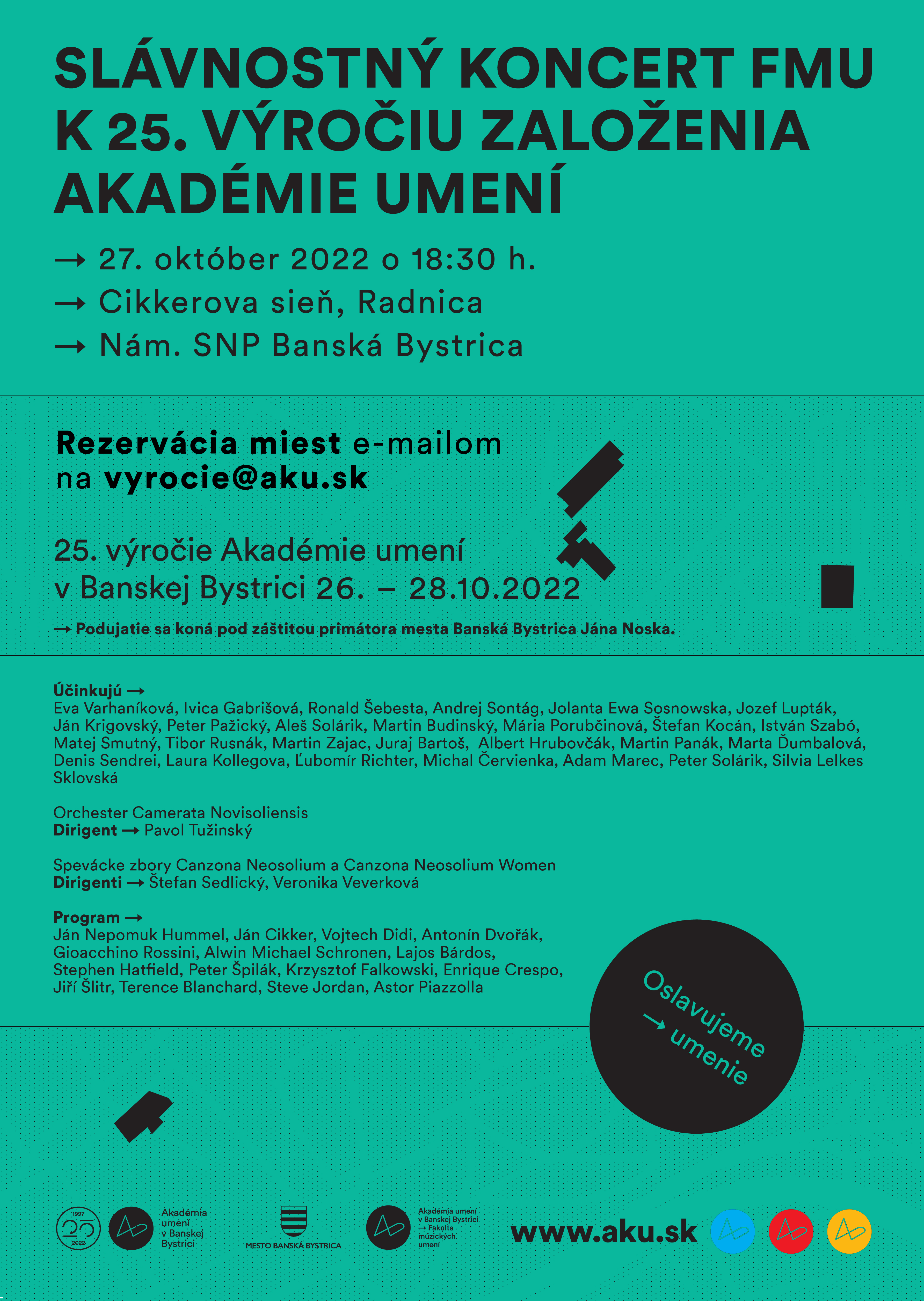 FMU koncert k 25 vyrociu AU BB plagat 